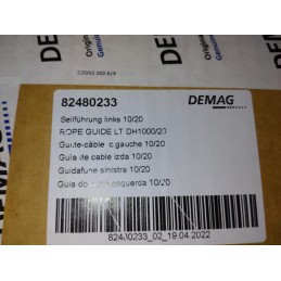 Demag rope guide DH 1000 left 10/20 82480233