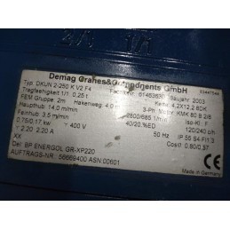 Demag Kettenzug DKUN 2-250 K V2 F4 0,25 t-250 kg